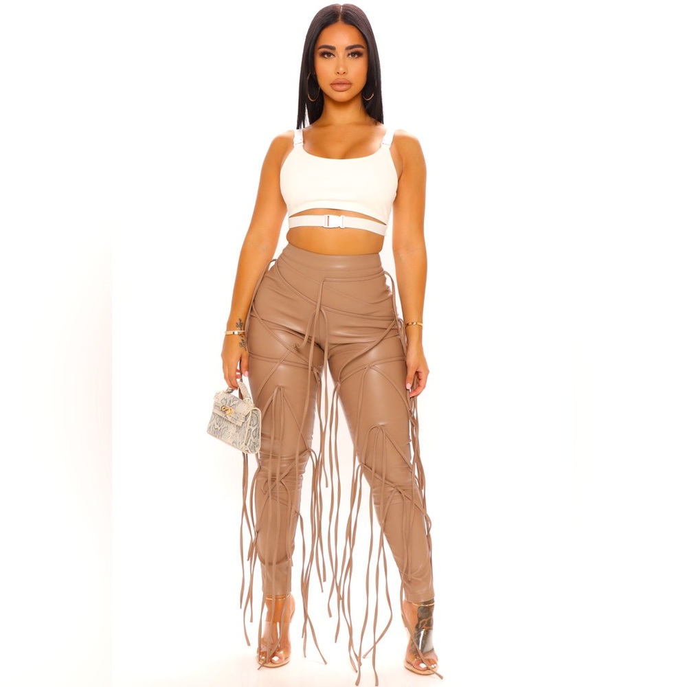 Faux leather pant - pantalons en faux cuir